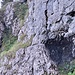 markante Minihöhle, nahe meiner Aufstiegsrinne