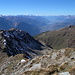Blick über den Westgrat zum Vorgipfel 2716 m und hinab ins Rhônetal
