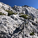 Im Aufstieg zur Ellmauer Halt - Blick "nach oben", in der etwas exponierten Klettersteigpassage.