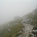 Beim Aufstieg zum Passo Dagnola im dichten Nebel sank meine Motivation auch etwas.