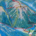 Karte am Dreizinnenblick, welche die Grenze von Trentino-Südtirol und der Provinz Venetien zeigt. Der Pionierweg und der Touristensteig sind auch grob eingezeichnet. Wir gingen die Runde im Uhrzeigersinn.