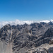 Torrecerredo (2.650 m): Blick in die Berge des Zentralmassivs mit der Peña Vieja rechts