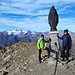 Il sottoscritto e Matteo in vetta al monte Tersiva,con alla spalle il gruppo del Gran Paradiso