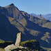 Aussicht vom oberen Gärstenhoren N-Grat nach WSW zu Faulhorn und Indri Sägissa, dahinter der Dreispitz und der hintere Niesengrat