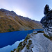 Lac de Cleuson après le départ du soleil.