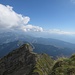 Blick auf einen Seitengrat und den Mont Blanc