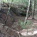 Abbau seitlich der Fuge der Teufelsmauer
