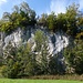 Am Bikedepot: Blick zum ehemaligen Kalksteinbruch auf der Nordseite des Sillerbergs