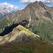 Bild g: Hier befinde ich mich auf der ca. 2700 m messenden Erhebung westlich von dem der Gamskarspitze zugeordneten Höhenpunkt P. 2621. (Letzterer ist linkerhand über einen unfreundlichen Grat mit dem Kogl-Kamm verbunden.)