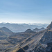 Misthaufen (2.436 m): Blick in die Silvretta mit zweigipfeligem Fluchthorn, Piz Buin und Piz Linard