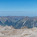 Misthaufen (2.436 m): Blick nach Damüls und zur Damülser Mittagspitze