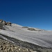Ich bin hier ziemlich direkt Richtung Gipfel über den Gletscher und vor dem Eishügel links die Felsen hoch