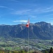 Terrassen-Ausblick in die Liechtensteiner Berge am Berggasthaus Gonzen