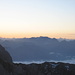 Fantastische Fernsicht am frühen Morgen - Nebel über dem Rheintal bei Liechtenstein