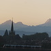 immer wieder faszinierend: der Blick vom Zug aus auf die Berner Alpen (kurz vor der Einfahrt in den Bahnhof Bern)
