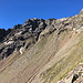 Im Aufstieg zum Möllentaler Polinik - Blick in Richtung Gipfel. Bald geht es durch die Hänge bzw. durch eine Rinne nördlich (rechts) davon.