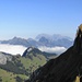 Das Alpsteingebirge links neben dem Tierberg