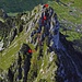 Aufstieg zum kl. Mythen, Bild von Google Earth.<br />1: Abzweig vom Normalweg<br />2: Nordkamin<br />3: Gipfel :D 