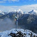 Trotz der Wolken bietet der Gipfel einen wahnsinnig tollen Ausblick