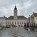St. Pölten empfängt uns mit trübem, regnerischen Wetter - hier das Rathaus