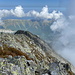 Im Abstieg vom Kežmarský štít - Hier noch in Gipfelnähe. Hinten isr die Belianske Tatry (Beler bzw. Weiße Tatra) zu erahnen. 