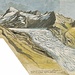 Ausschnitt des Rhonegletschers, grossartiges Aquarell-Panorama von Hans Conrad Escher von der Linth (1767 - 1823), nach der Natur gezeichnet am 16. Aug. 1794. Escher war seinerzeit einer der besten Kenner der Schweizer Alpen, die er in 900 Gebirgsansichten und 80 Panoramen festhielt. Der Rhonegletscher reichte damals bis in die Ebene von Gletsch