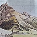 "Sud Ost Seite des Engelbergerthals", den 13. Augst. 1794, Aquarell von Hans Conrad Escher von der Linth (Ausschnitt des Klosters und des Hahnen)  
