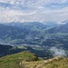 Tiefblick vom Aussichtskreuz nach Kitzbühel