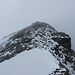 Abstieg vom Schneebigen Nock – wieder zur plattigen Stelle oberhalb des ersten Aufschwungs<br />