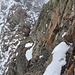 Abstieg vom Schneebigen Nock – untere versicherte Stelle im Abstieg<br />