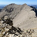Im Abstieg vom Obiou - Mit Blick auf Tête de la Cavale und Bonnet de l'Évêque (2.663 m, rechts der Bildmitte).