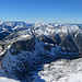 Panorama vom Dalfazer Kamm Richtung Aufstiegsseite und Karwendel