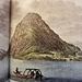 Der Monte San Salvatore im Jahre 1795, als Paradiso noch ein ländliches Paradies war. Gemäss Angaben Eschers war auf dem Salvatore damals eine Einsiedelei eingerichtet (Hans Conrad Escher von der Linth, Juni 1795, Bildausschnitt) 