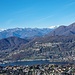 Ausblick vom Pt. 873m über den Seitenarm des Lago di Lugano bei Agno