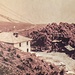 Foto d'epoca. Casa del custode (ora Rifugio Alpe Grem) e teleferica per il materiale estratto 