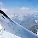 Blick von Nordspitze zur Südspitze der Wildspitze, Similaun 