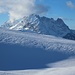 Eisiger Abstiegsblick zum Wilden Kaiser.