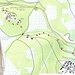 Karte mit der eingezeichneten Route und von mir durchgezählten Felsen-Nummern (Kartengrundlage: opentopomap.org). Vorm Ortsrand Braunlage braucht man zu den Felsen nur ca. 15 - 20 Minuten.