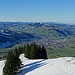 die Aussicht vom Fähnerenspitz nach Appenzell