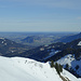 Blick vom Gipfel zum Grünten und ins Alpenvorland