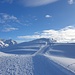 ganz am Schluss mündet unsere Schneeschuhroute vom Kristberg in den präparierten Winterwanderweg der Sonnenkopfbahn zum Muttjöchle
