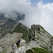 Blick vom Gipfel auf den Weiterweg zum Colle della Mologna Grande
