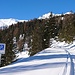 Ab Sars folgte ich eine Skispur entlang dem Sommerwanderweg (rechts ausserhalb des Bildes).