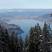 Thun "gekrönt" vom verschneiten Chasseral