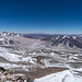 Ojos del Salado (6.963 m): Blick in Richtung Refugio Atacama - mit Tres Cruces und Brancas Blancas mit Cerro Vicuñas