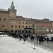 Piazza Maggiore, Torre dell'Orologio mit Palazzo d'Accursio