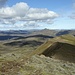 Blick ins Hochland gen Vatnajökull. Der spitze Gipfel in der Mitte ist der Sveinstindur, auf dem wir einen Tag später standen.