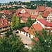 Ausblick von Schloss Wilhelmsburg auf die Dächer von Schmalkalden. (Aufnahme vom Di. 05.08.2003)