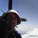 am Gipfel (4199m) hinten Strahlhorn (4190m) Jetzt 2 h pennen, das wär was...