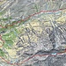 Karte meiner Scheeschuhtour mit rot eingezeichneter Route auf Gross Schinhorn / Punta di Valdesrta (2939m),